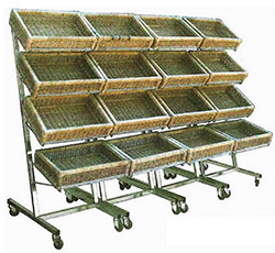 4 TIER WICKER DISPLAY