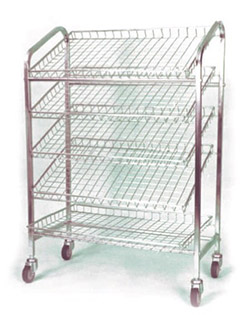 5 tier chromed bready trolley